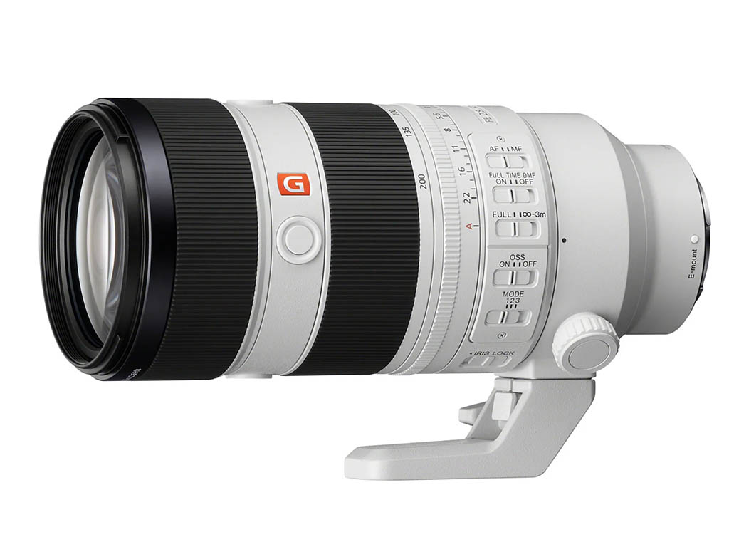 Une photo de l'objectif Sony FE 70-200mm F2.8 GM OSS II