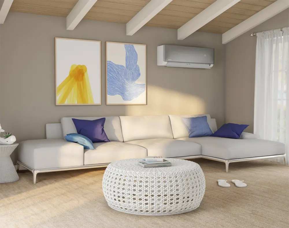 Split AC installed in living room