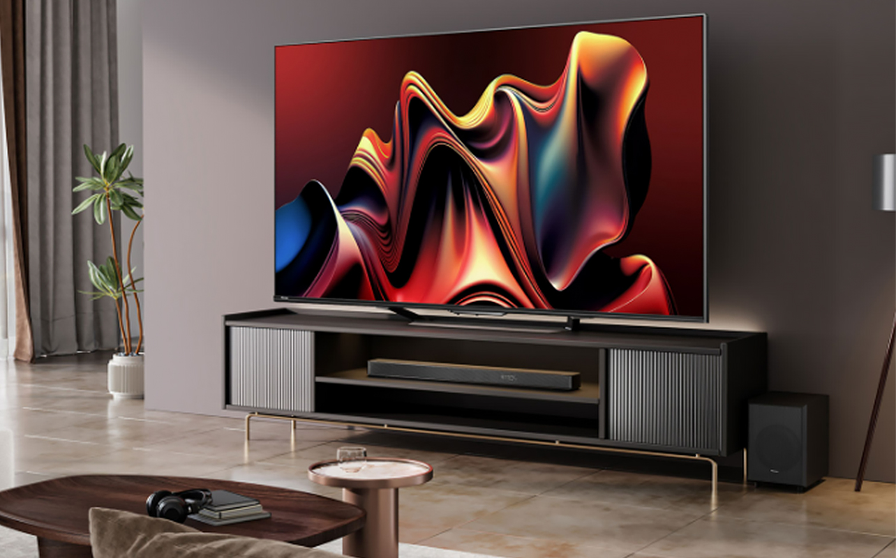 Téléviseur intelligent Google TV mini-DEL QLED de Hisense
